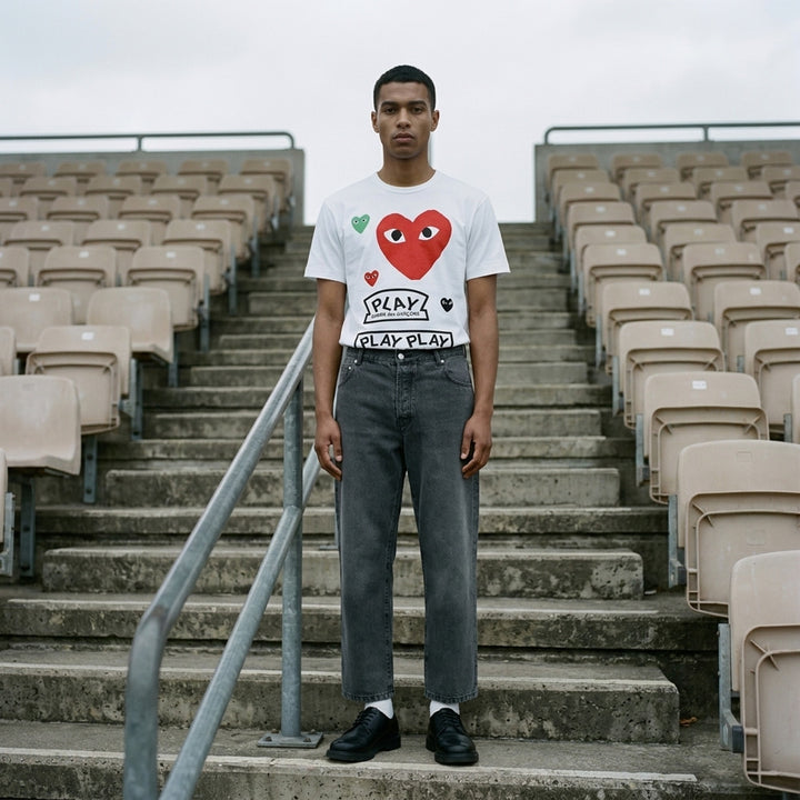 Multi Heart Graphic Tee | Comme des Garçons PLAY | Club21 - lifestyle
