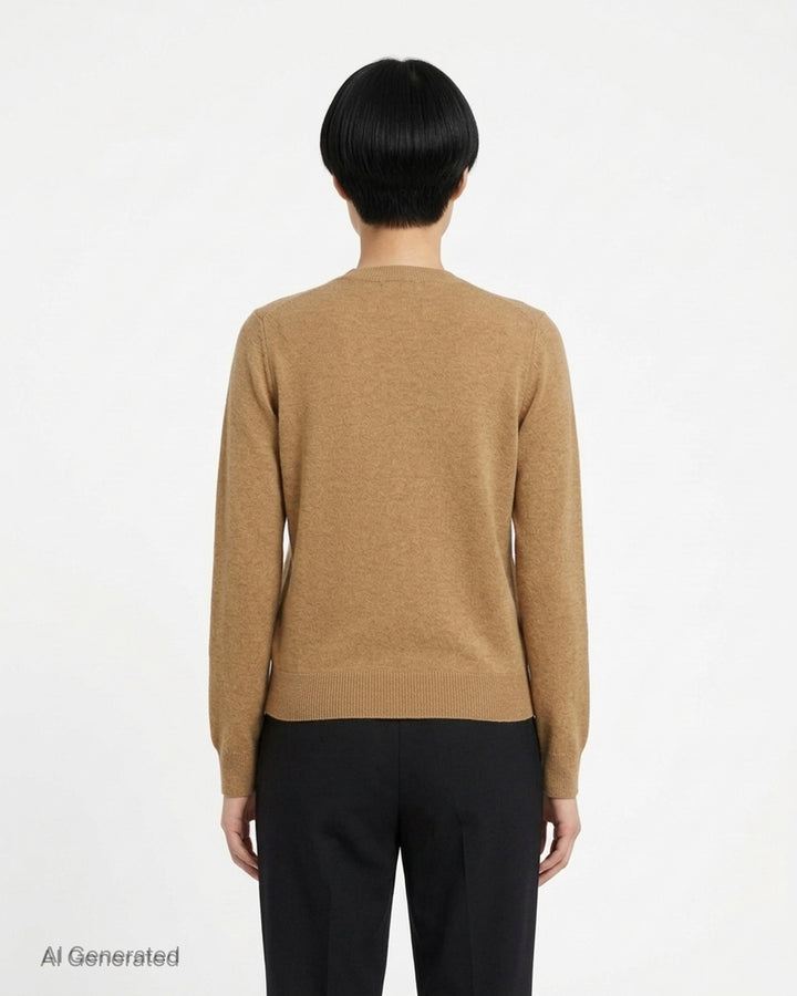 Comme des Garçons PLAY black round neck cardigan with embroidered pink heart emblem patch and button-through front fastening, flat lay view - back