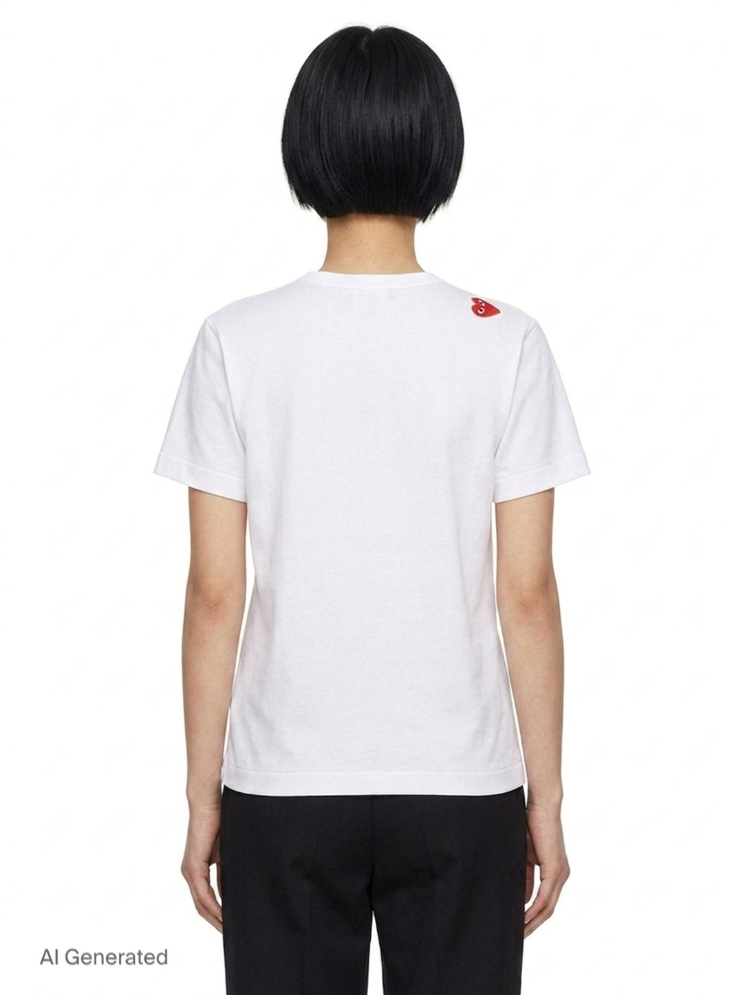 Polka Dot Double Heart Tee | Comme des Garçons PLAY | Club21 - back