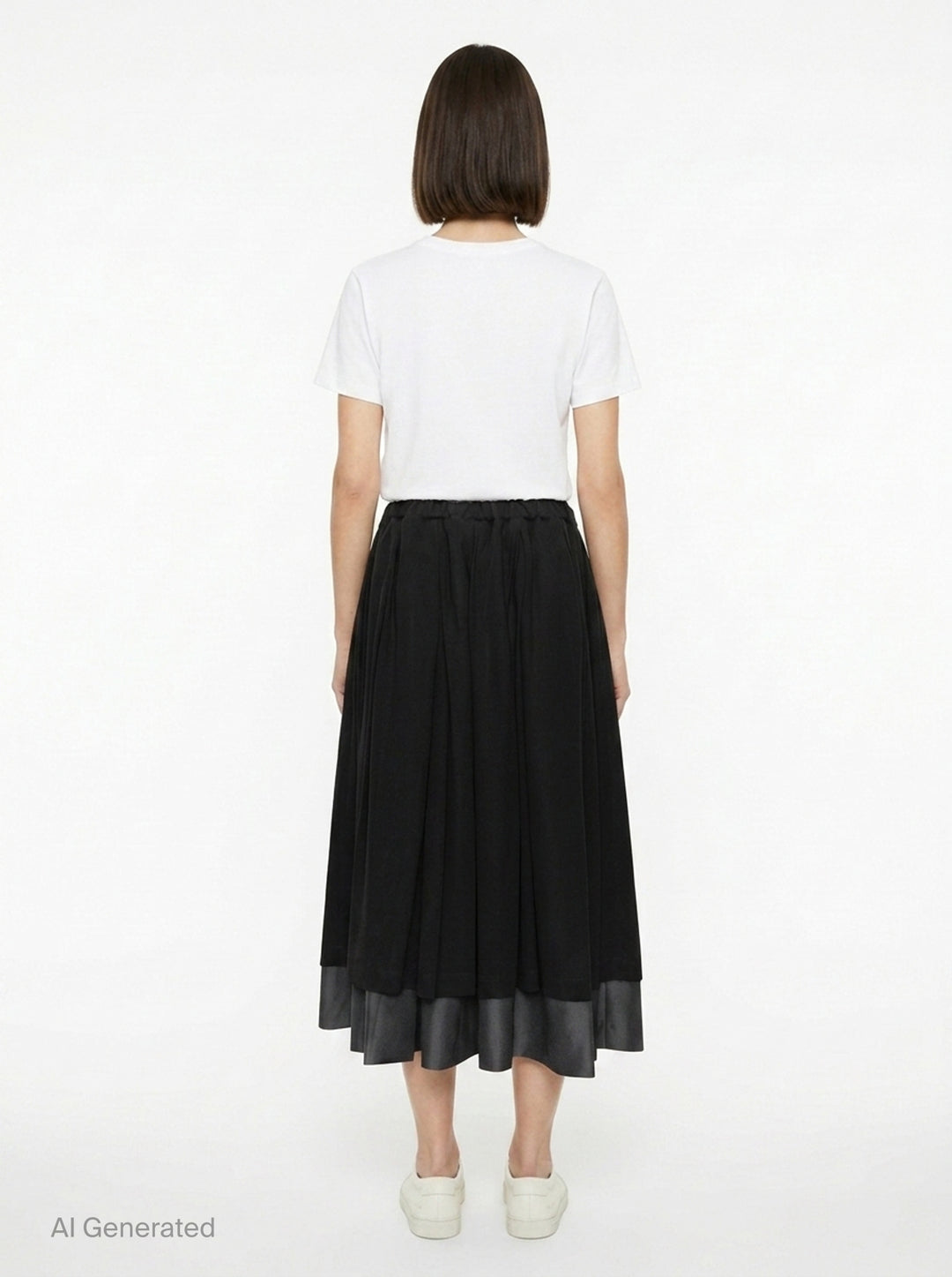 Pleated Drawstring Midi Skirt | Comme des Garçons | Club21 - back
