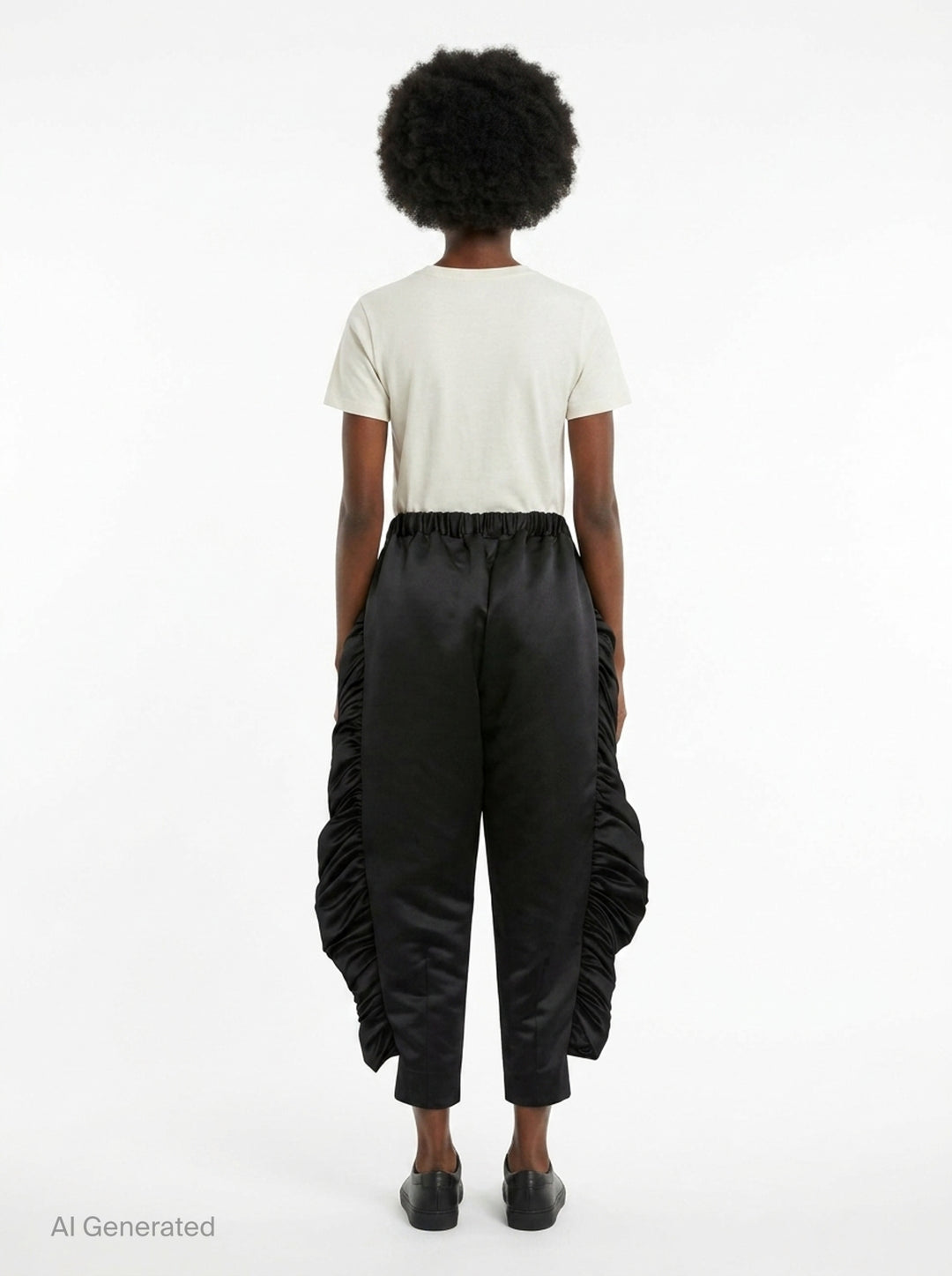 Rounded Silhouette Ruched Pants | Comme des Garçons | Club21 - back