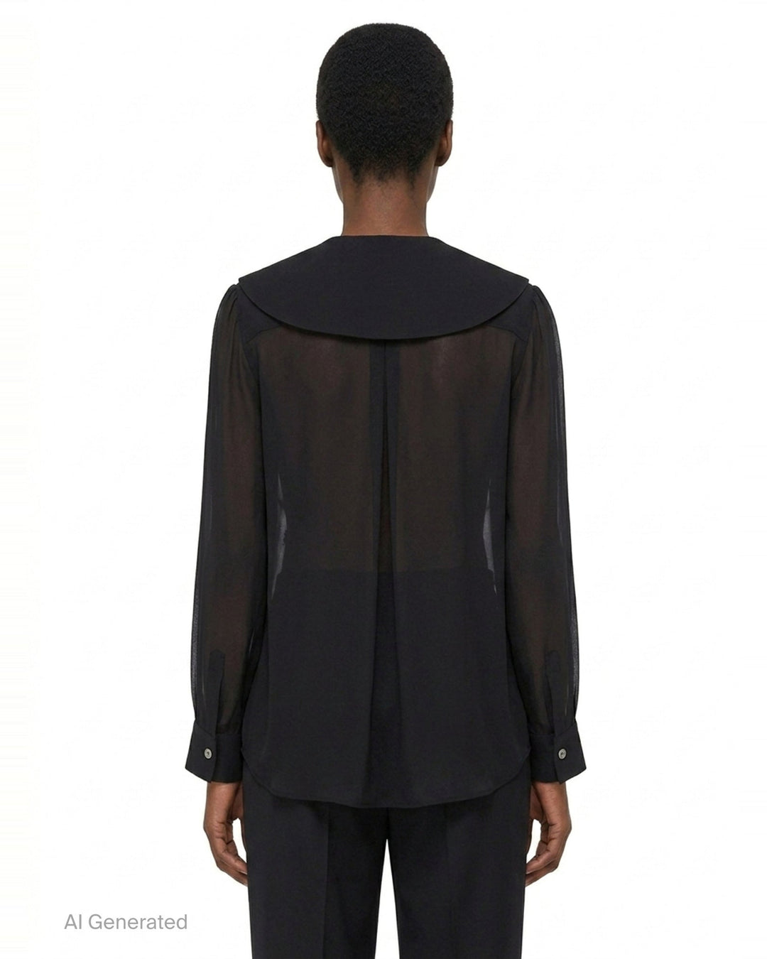 Sheer Blouse With Oversized Collar | Comme des Garçons | Club21 - back