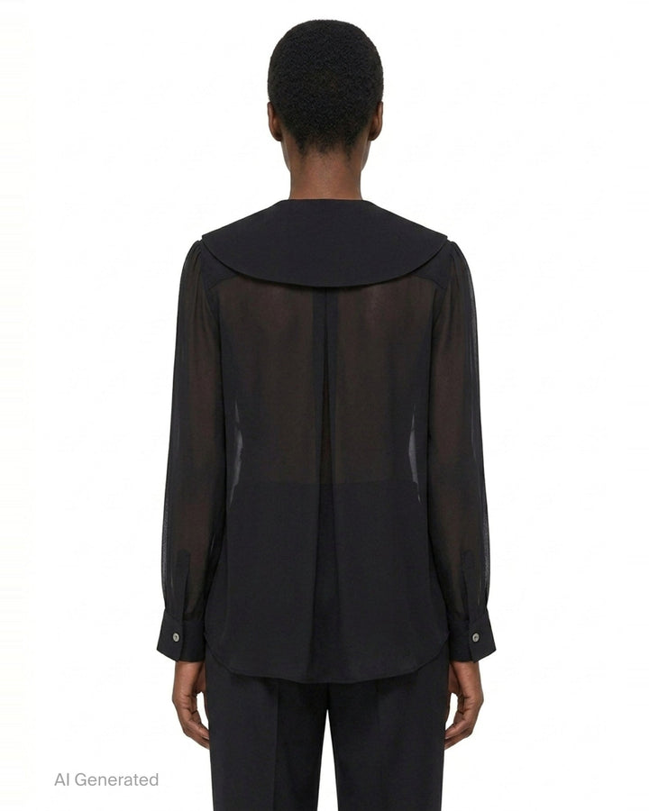 Sheer Blouse With Oversized Collar | Comme des Garçons | Club21 - back