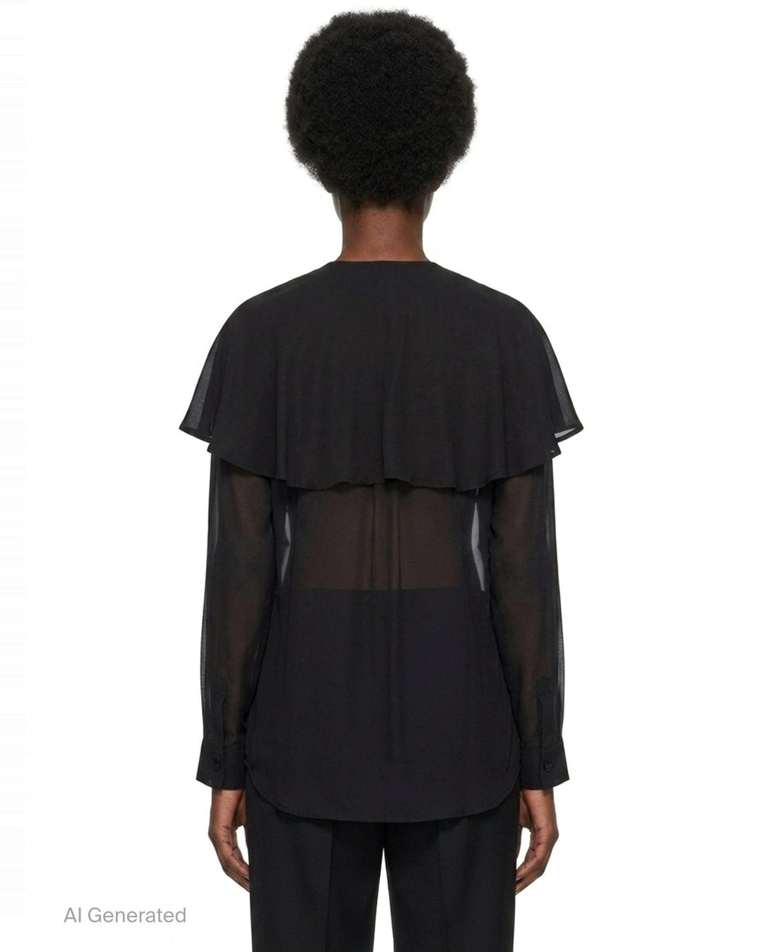 Sheer Oversized Frill Blouse | Comme des Garçons | Club21 - back