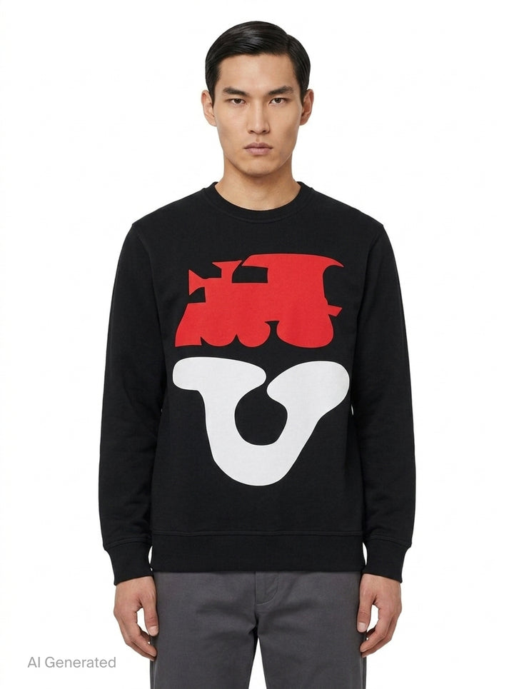Abstract Print Crewneck Sweatshirt | Comme des Garçons SHIRT | Club21 - front