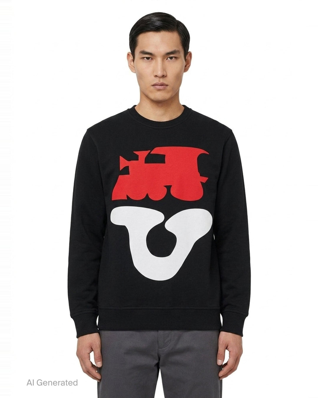 Abstract Print Crewneck Sweatshirt | Comme des Garçons SHIRT | Club21 - front