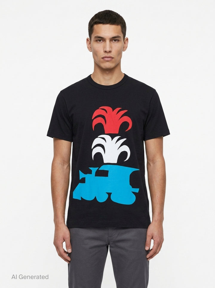 Graphic Print Short Sleeve Tee | Comme des Garçons SHIRT | Club21 - front