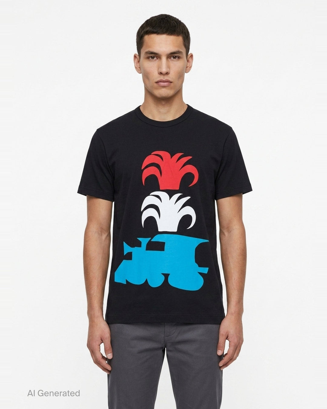 Graphic Print Short Sleeve Tee | Comme des Garçons SHIRT | Club21 - front