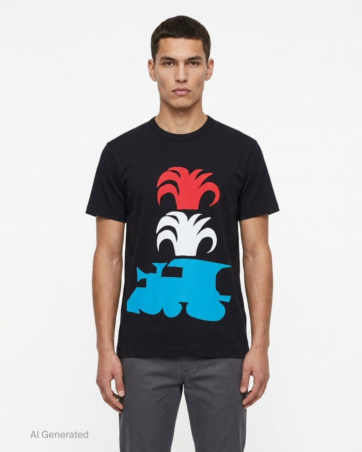 Graphic Print Short Sleeve Tee | Comme des Garçons SHIRT | Club21 - front