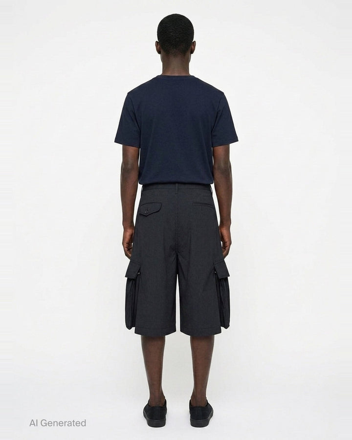 Pinstripe Cargo Shorts | Comme des Garçons SHIRT | Club21 - back