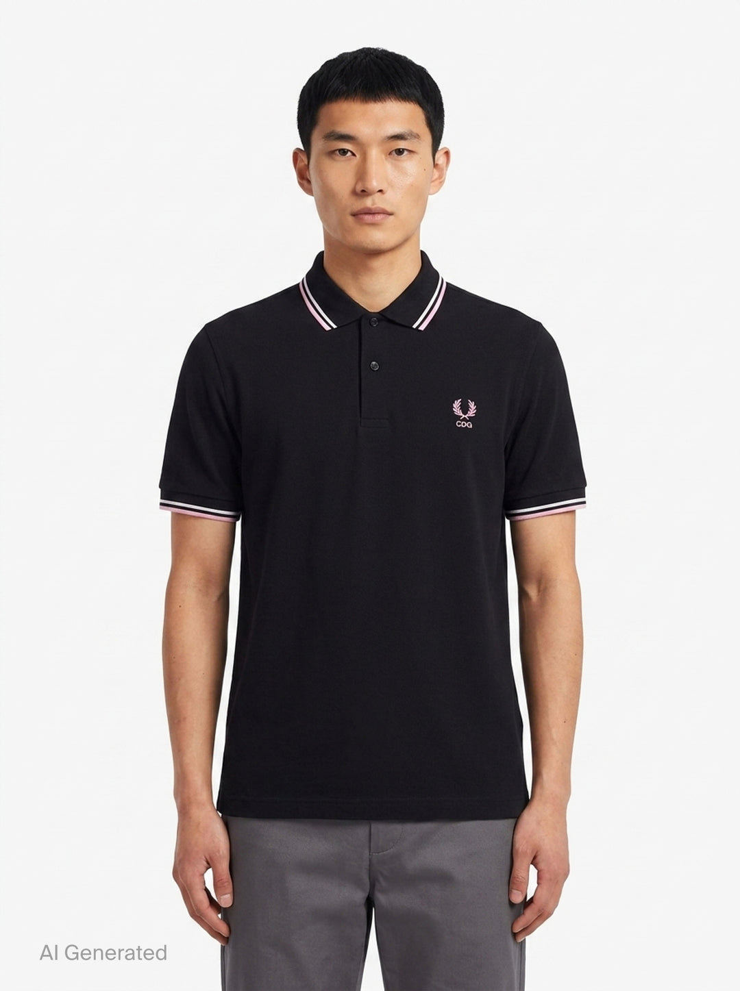 Short Sleeve Polo Shirt | Comme des Garçons SHIRT | Club21 - front