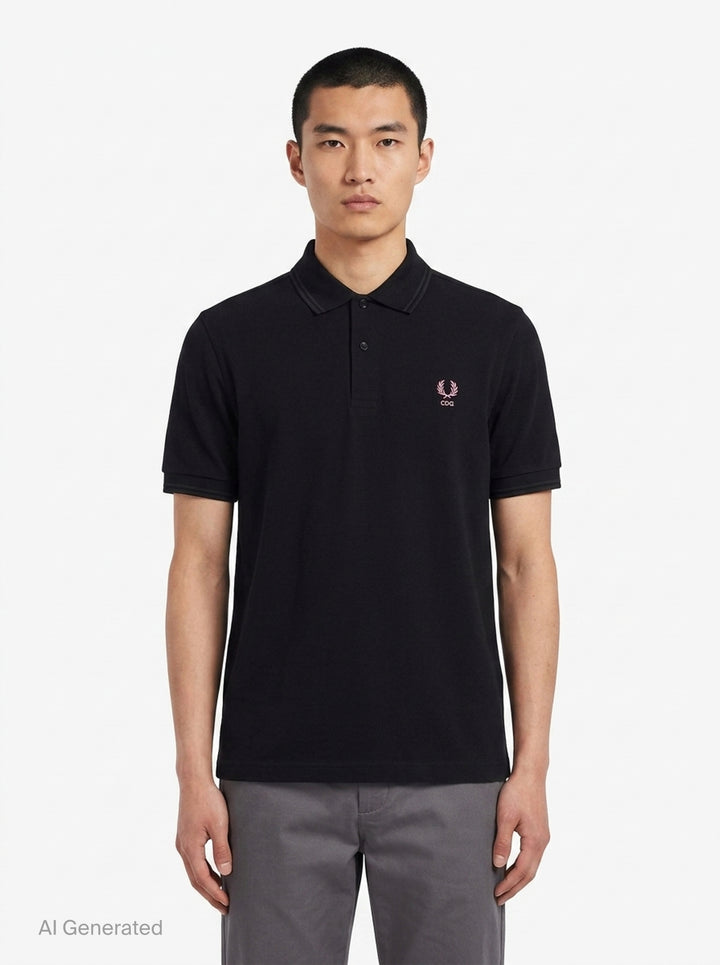 Short Sleeve Polo Shirt | Comme des Garçons SHIRT | Club21 - front