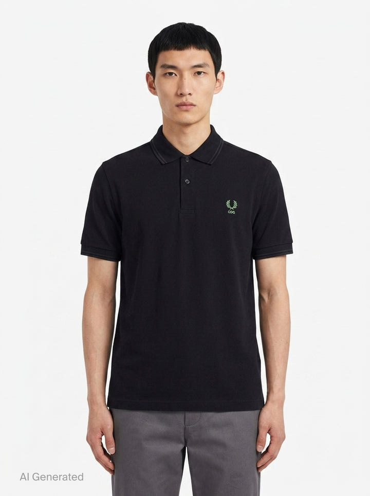 Short Sleeve Polo Shirt | Comme des Garçons SHIRT | Club21 - front
