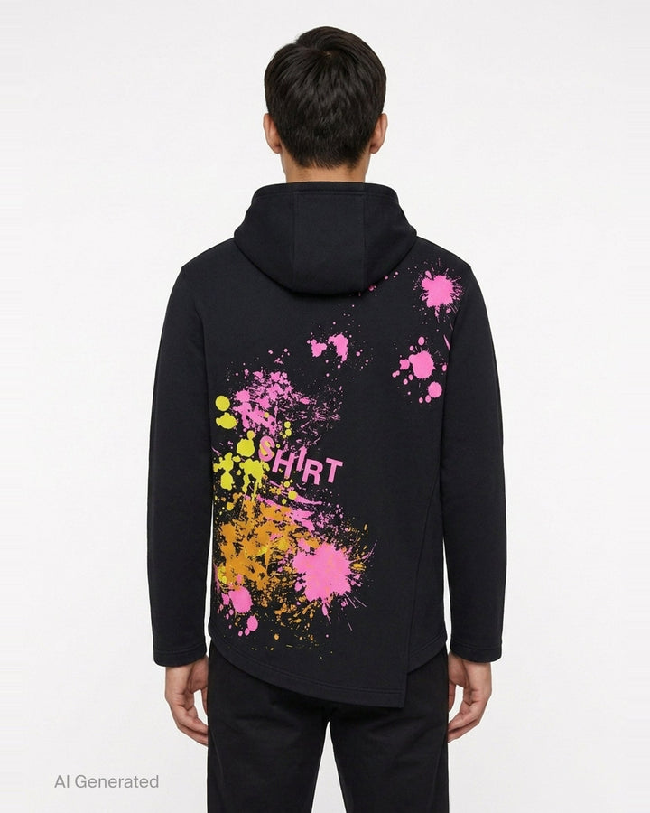 Splash Paint Zip-Up Hoodie | Comme des Garçons SHIRT | Club21 - back