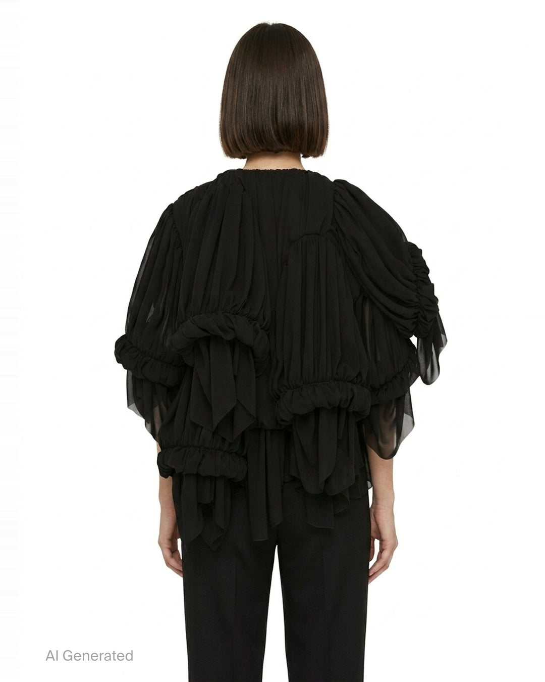 Voluminous Ruched Blouse | Comme des Garçons | Club21 - back