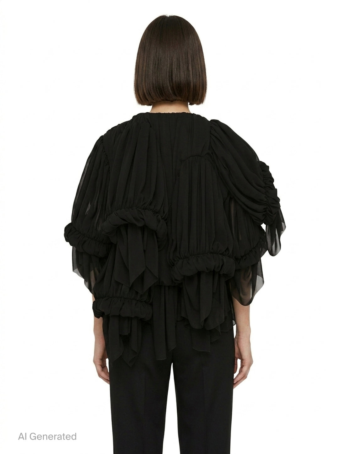 Voluminous Ruched Blouse | Comme des Garçons | Club21 - back
