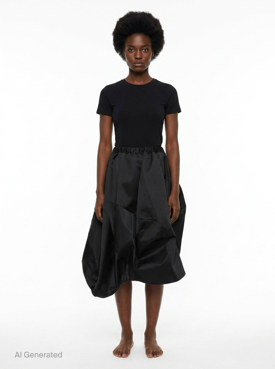 Voluminous Satin Bubble Skirt | Comme des Garçons | Club21 - front