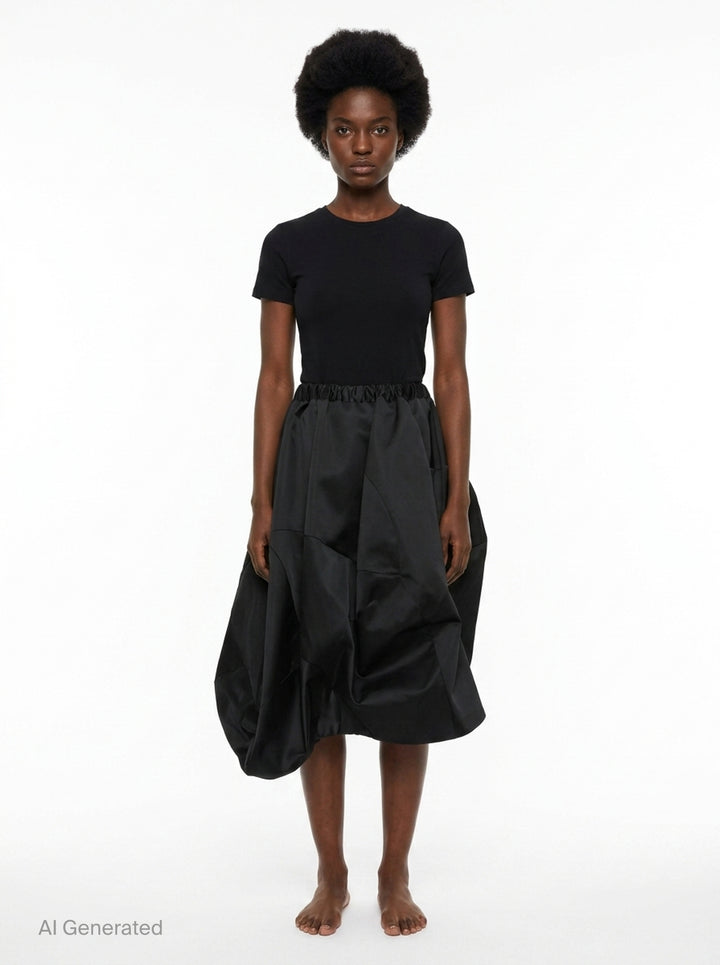 Voluminous Satin Bubble Skirt | Comme des Garçons | Club21 - front