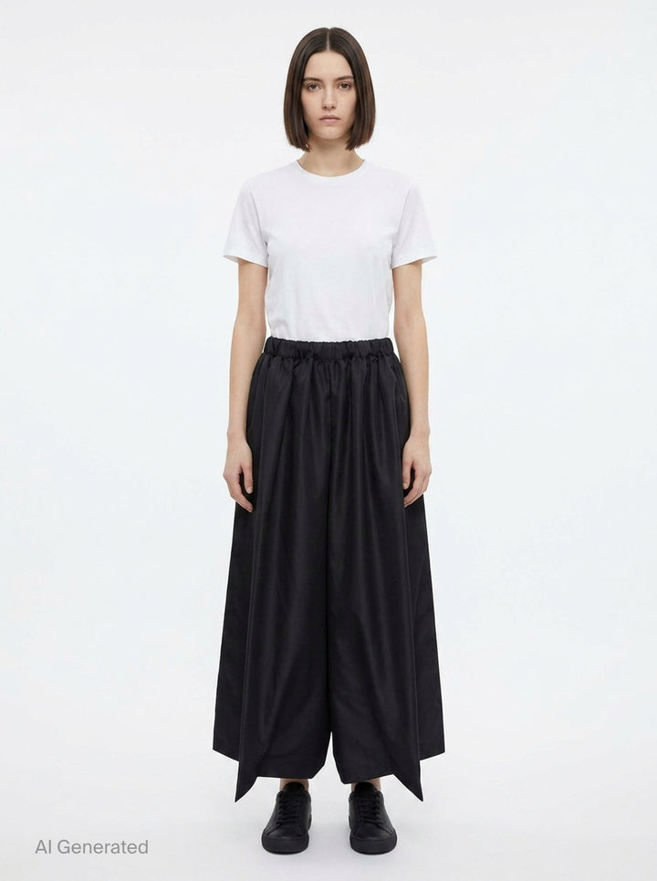 Wide-Leg Elongated Trousers | Comme des Garçons | Club21 - front