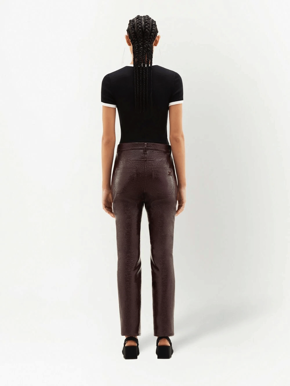 courreges-Bumpy-Contrast-T-Shirt-Black-4