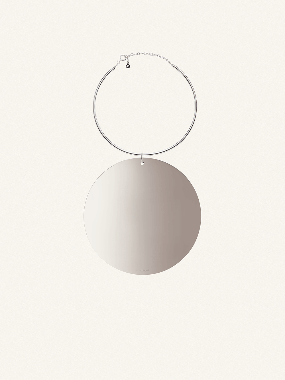courreges-Holistic-Circle-Lacquered-Necklace-Black-2