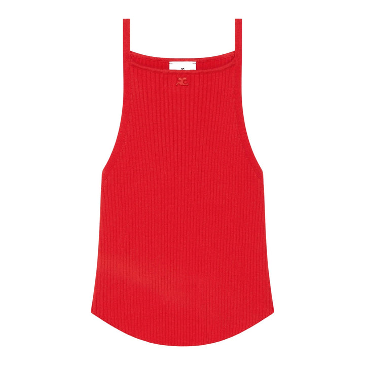 Club21 - courreges - Circle Rib Knit Top - TANK TOPS - Red