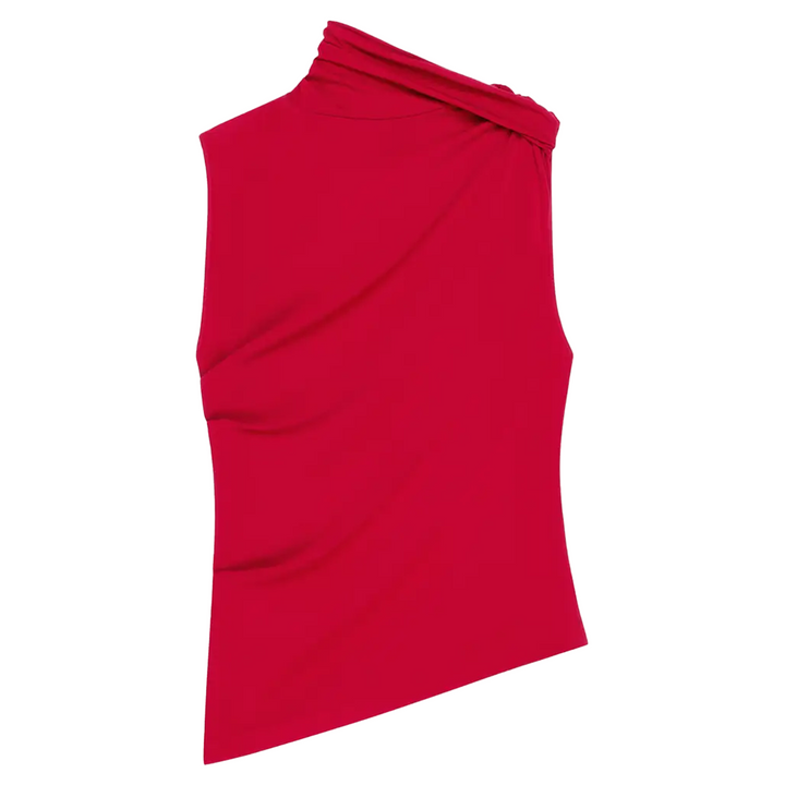 Draped Crepe Jersey Top