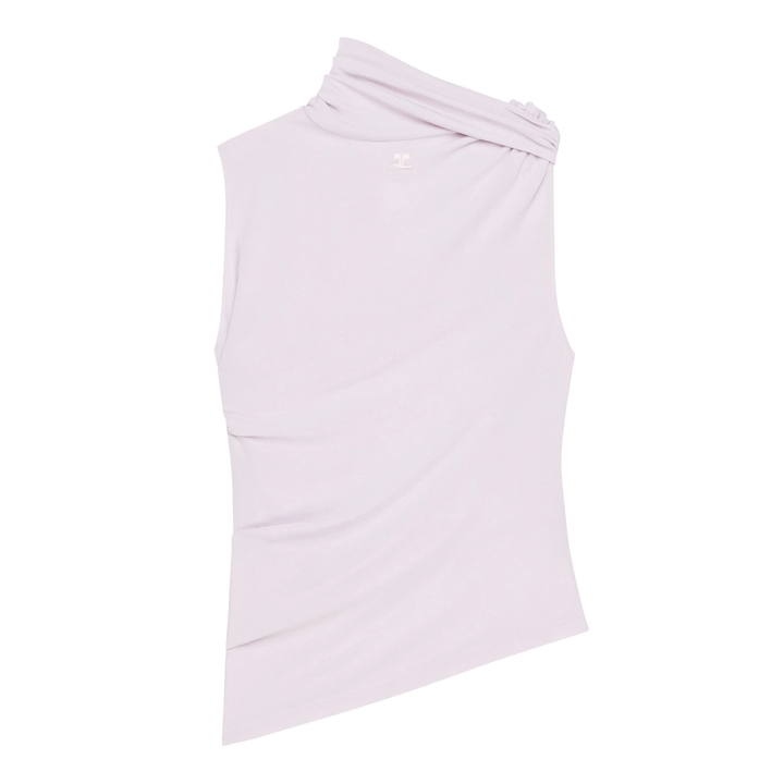 Draped Crepe Jersey Top