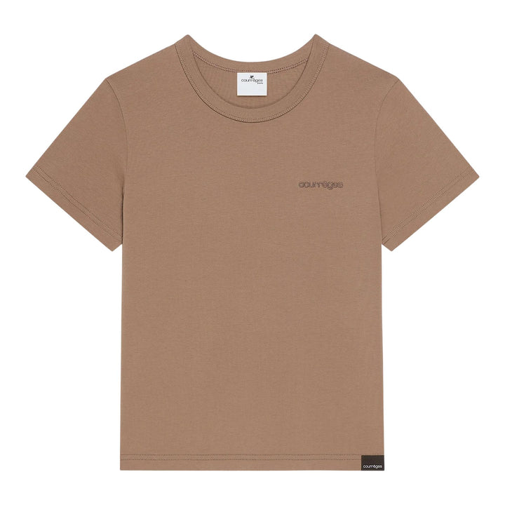 Club21 - courreges - Embroidered T-Shirt - TEES - Brown
