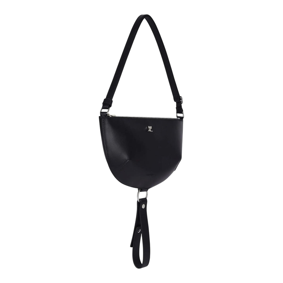 Club21 - courreges - Holy Eclipse Leather Bag - HANDBAGS - Black