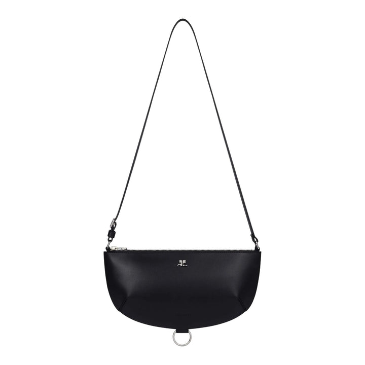 Club21 - courreges - Holy Eclipse Leather Bag - HANDBAGS - Black