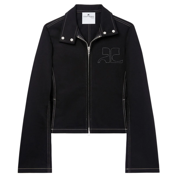 courreges_Iconic_Zipped_Denim_Biker_Jacket_Black