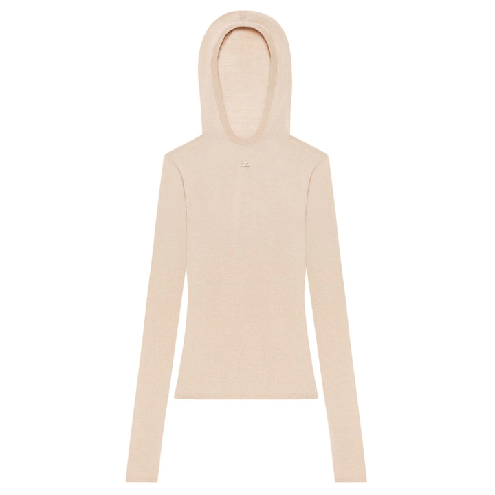 courreges_Knit_2nd_Skin_Hoodie_Beige