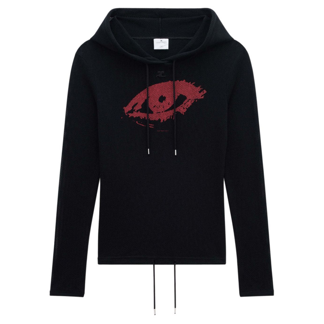 網布印花連帽衫