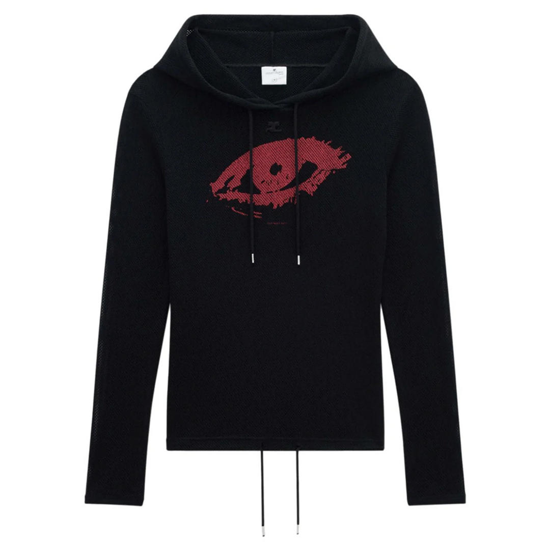 網布印花連帽衫