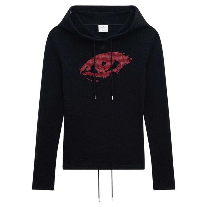 網布印花連帽衫