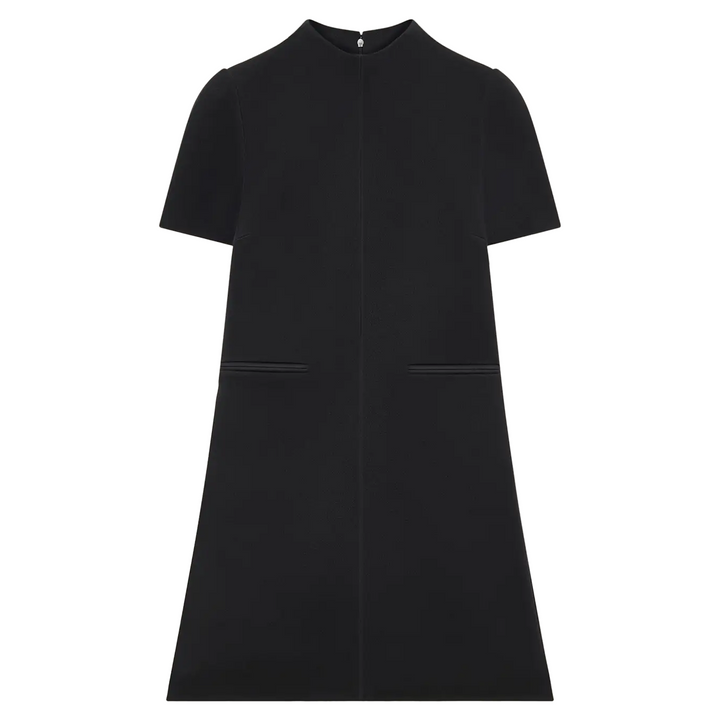 Short Sleeves Twill A-Line Dress