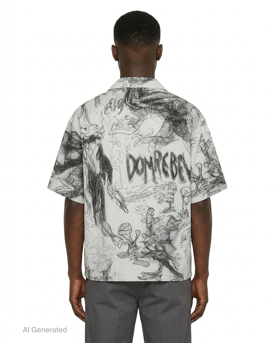 Camp Collar Short Sleeve Shirt | Domrebel | Club21 - back