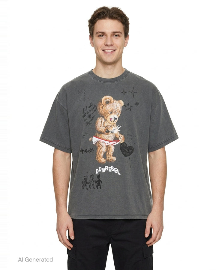 Teddy Bear Graphic Tee | Domrebel | Club21 - front