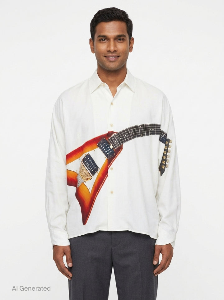 Air Guitar Long Sleeve Shirt | doublet | Club21 - front