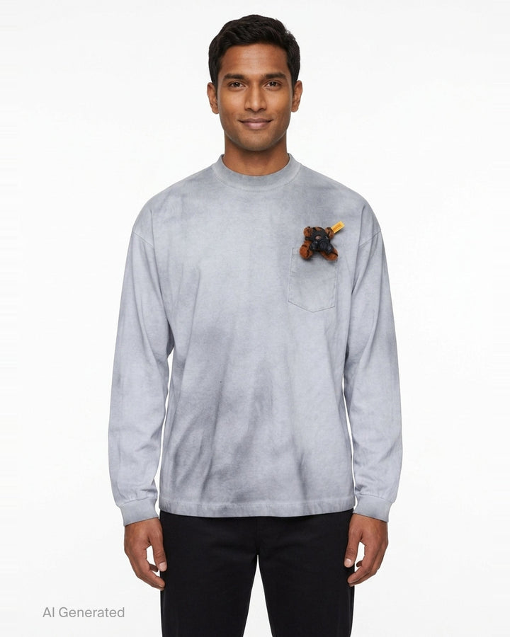 Gas Mask Bear Long Sleeve Tee | doublet | Club21 - front
