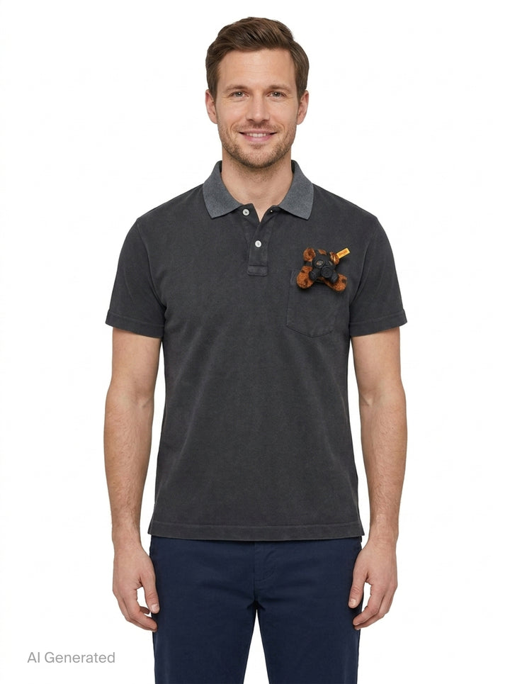 Gas Mask Bear Polo Shirt | doublet | Club21 - front