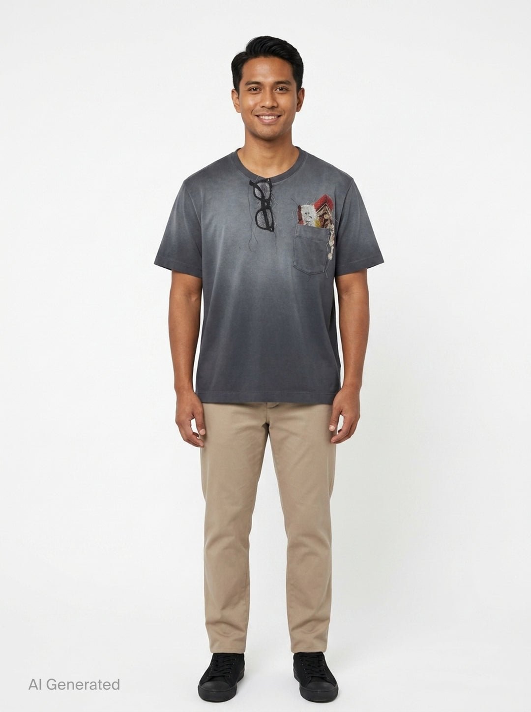 Trompe L'Oeil Embroidery Tee | doublet | Club21 - front
