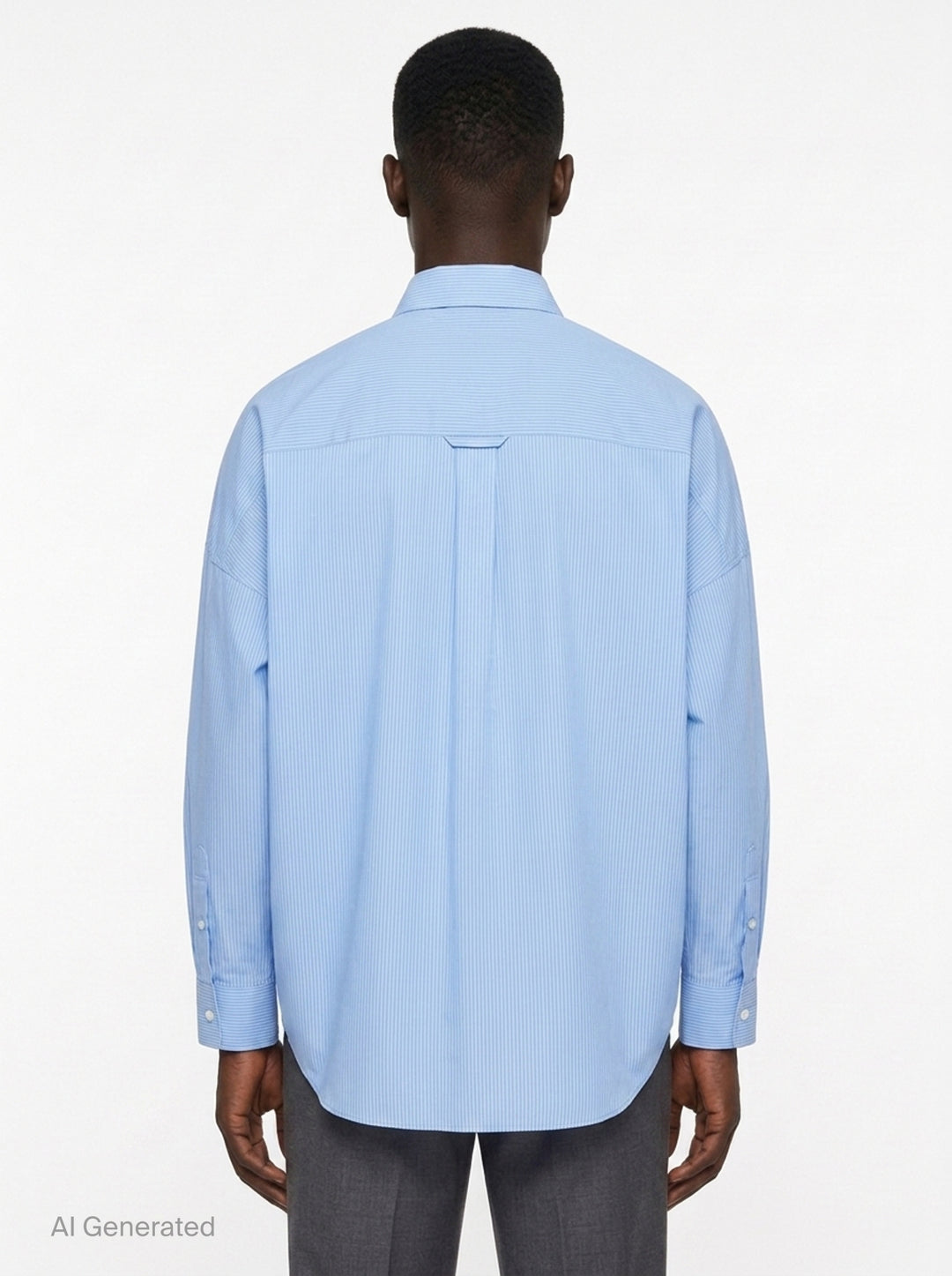 Trompe L'Oeil Tie Embroidery Long Sleeve Shirt | doublet | Club21 - back