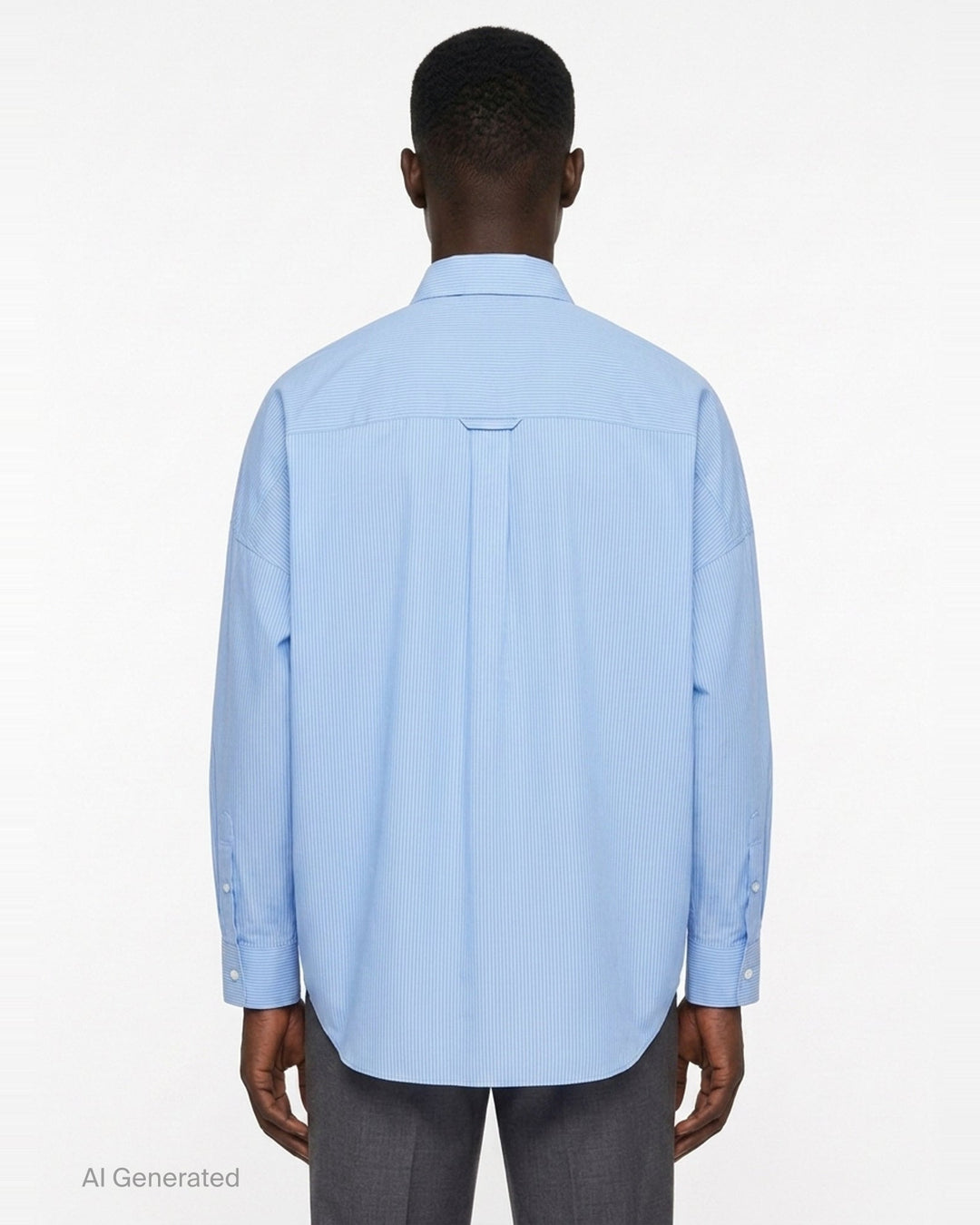 Trompe L'Oeil Tie Embroidery Long Sleeve Shirt | doublet | Club21 - back