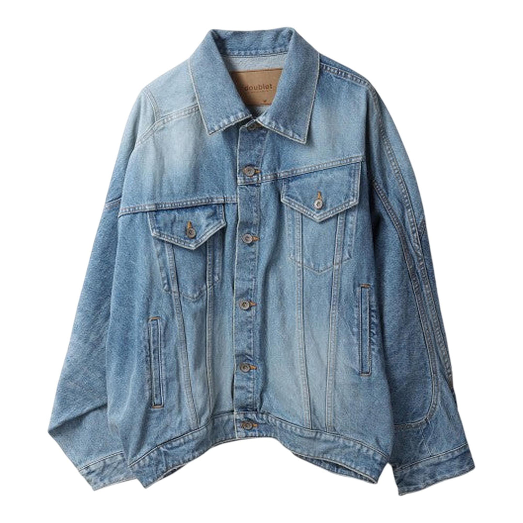 Club21 - doublet - Distorted Cutting Denim Jacket - BLOUSON - Indigo
