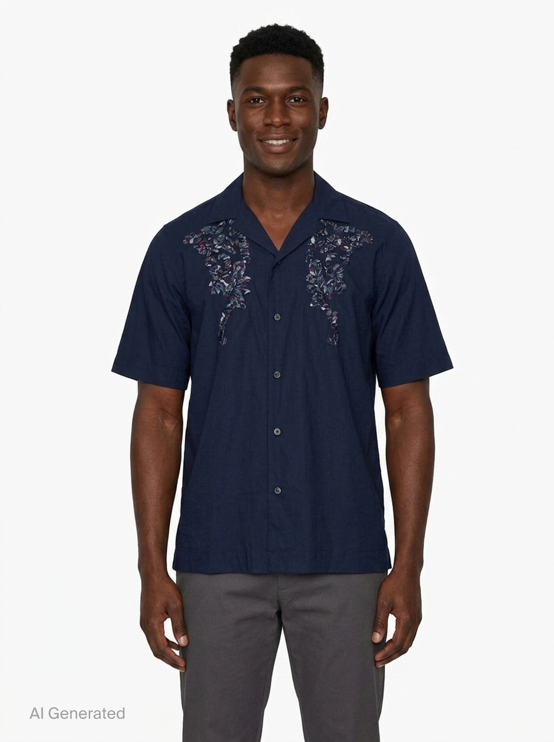 Boxy Short Sleeve Embroidered Shirt | Dries Van Noten | Club21 - front