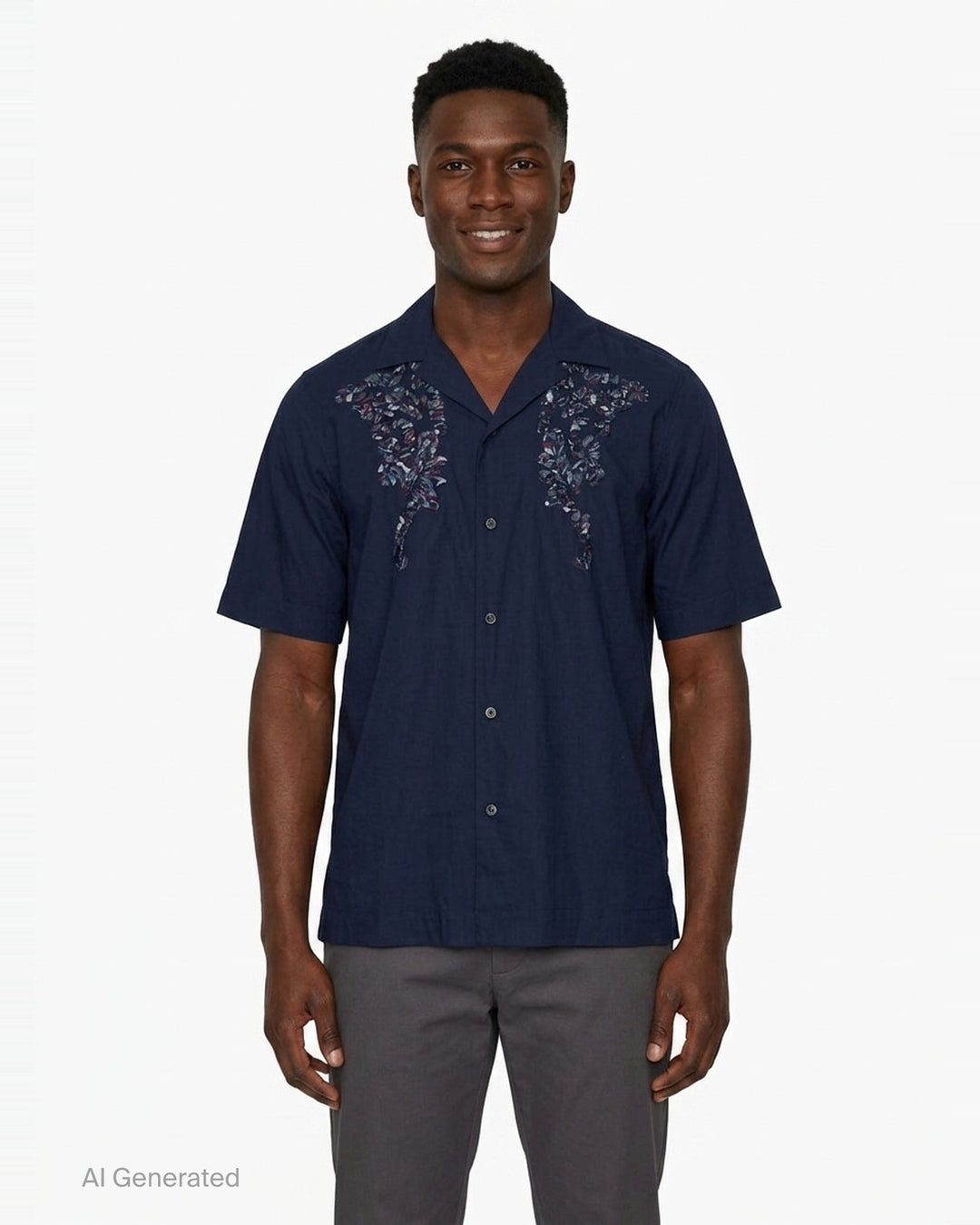 Boxy Short Sleeve Embroidered Shirt | Dries Van Noten | Club21 - front