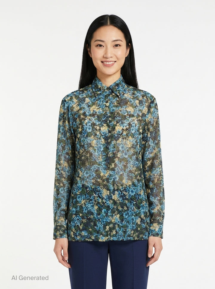 Classic Lightweight Floral Shirt | Dries Van Noten | Club21 - front