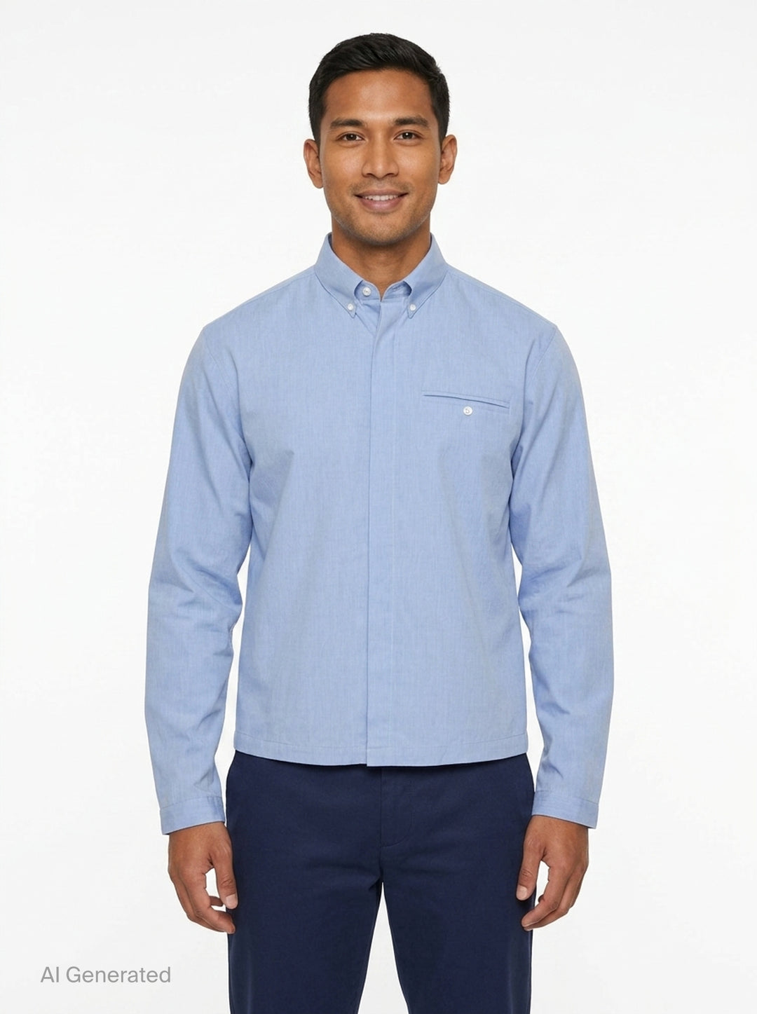 Cropped Boxy Long Sleeve Shirt | Dries Van Noten | Club21 - front
